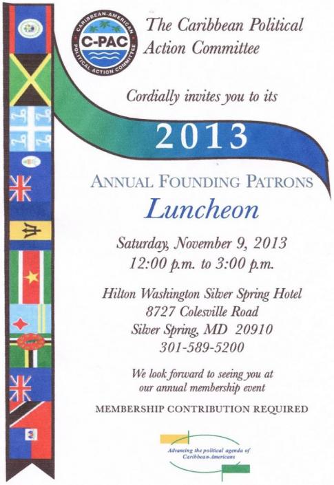 The Caribbean Political Action Committee Annual Founding Patrons Luncheon The Caribbean Political Action Committee Annual Founding Patrons Luncheon